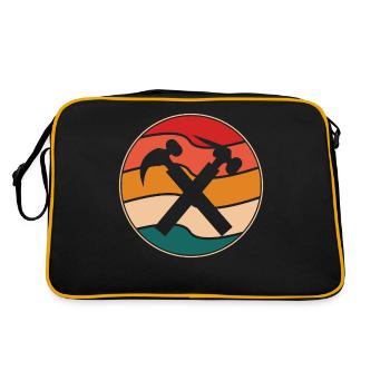 Mauerer Retro - Retro Tasche - Schwarz/Gold - Hinten