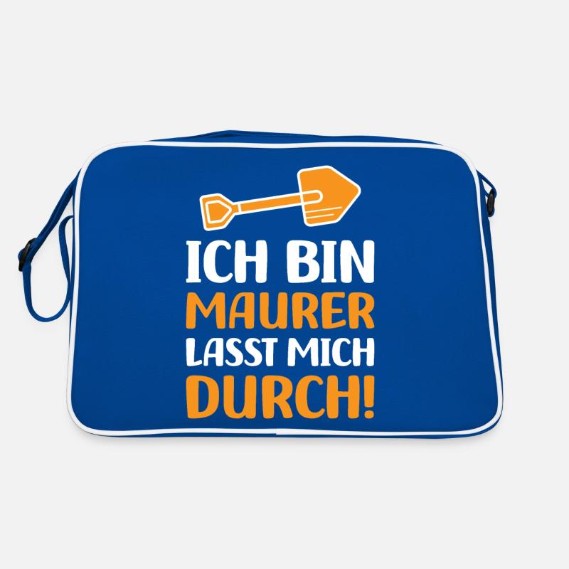 Ich bin Maurer lasst mich durch Retro Tasche