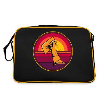 Maurer - Retro Tasche - Schwarz/Gold - Hinten