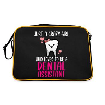 Dentist Dental Assistant Profession Practice I Gift - Retro Bag - black/gold - Back