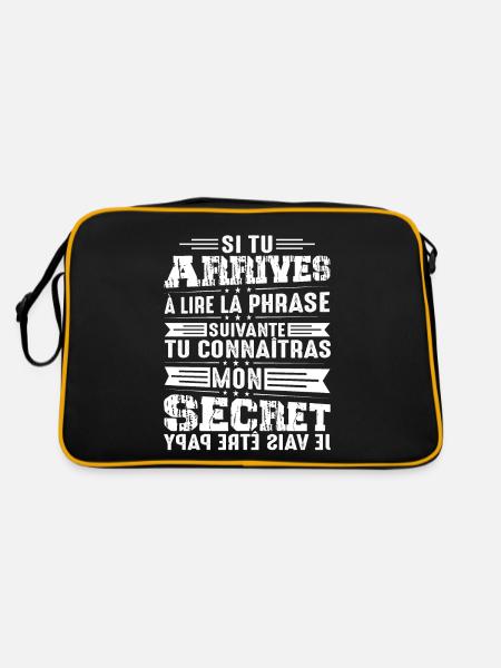 Je Vais Être Papy Annonce Grossesse Papi Grossesse - Sac Retro - noir/or - Dos