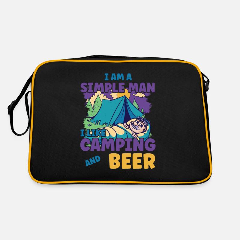 I am a simple man I like camping beer Retro Bag