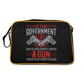 You need a weapon Second Amendment Gun Rights - Retro Bag - black/gold - Back