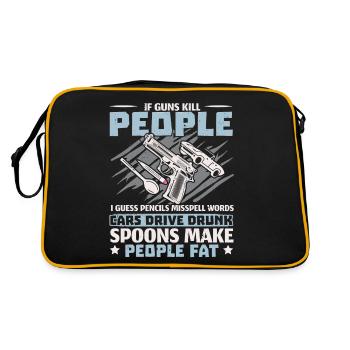 Second Amendment to the Constitution Gun Rights 2. - Retro Bag - black/gold - Back