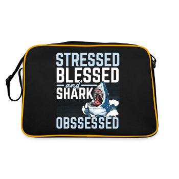 Stressé, béni et obsédé par les requins Meeresb - Sac Retro - noir/or - Dos