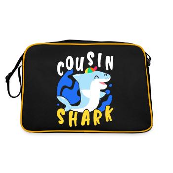 Cousin Shark Lover Biologie marine Animal marin - Sac Retro - noir/or - Dos