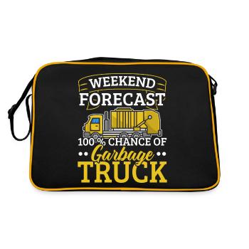 Garbage Truck Garbage Collector Recycling Waste - Retro Bag - black/gold - Back