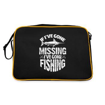 Angler - Retro Tasche - Schwarz/Gold - Hinten