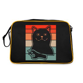 Regardé dans Chat Regardé dans - Sac Retro - noir/or - Dos