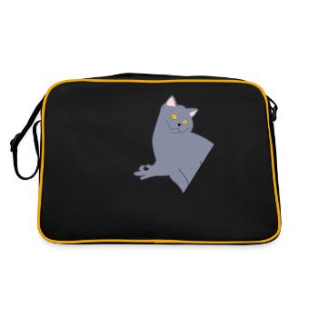 Jeu regardé avec chat Regardé dans - Sac Retro - noir/or - Dos