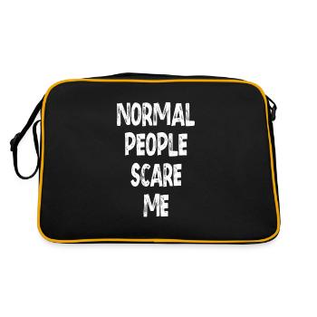 normale Menschen machen mir Angst - Retro Tasche - Schwarz/Gold - Hinten