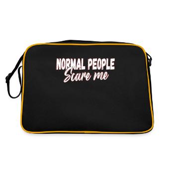 normale Menschen machen mir Angst - Retro Tasche - Schwarz/Gold - Hinten