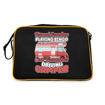 Grandpas Play Bingo Cool Grandpas Driving Motorhome - Retro Bag - black/gold - Back