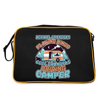 Grandpas Play Bingo Cool Grandpas Driving Motorhome - Retro Bag - black/gold - Back