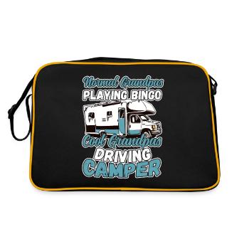 Grandpas Play Bingo Cool Grandpas Driving Motorhome - Retro Bag - black/gold - Back