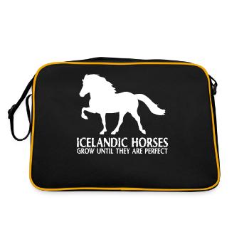Cheval islandais Cheval parfait Chevaux islandais - Sac Retro - noir/or - Dos