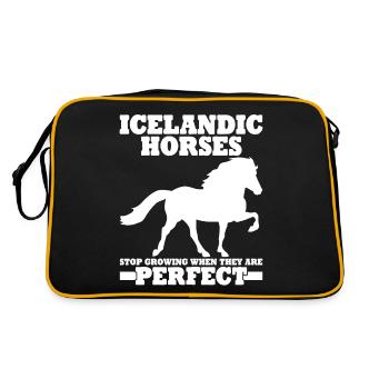 Cheval islandais Tölt Poney islandais Chevaux islandais - Sac Retro - noir/or - Dos