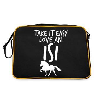 Cheval islandais Poney islandais Chevaux islandais - Sac Retro - noir/or - Dos