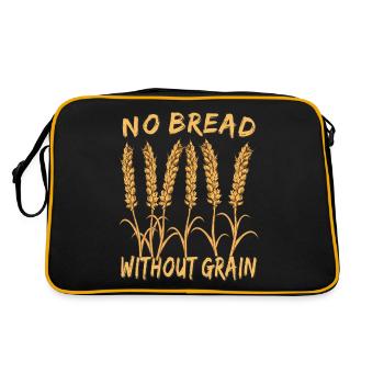 NO BREAD WITHOUT GRAIN - Retro Bag - black/gold - Back