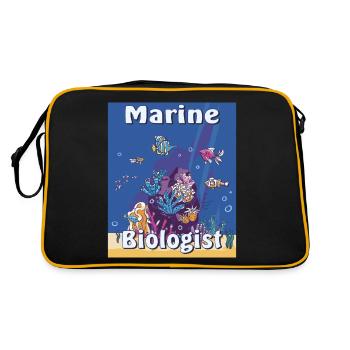 MARINE BIOLOGIST - Retro Bag - black/gold - Back