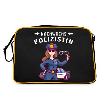 NACHWUCHS POLIZISTIN - Retro Tasche - Schwarz/Gold - Hinten