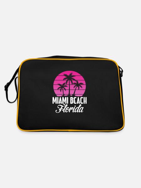 Miami - Retro Tasche - Schwarz/Gold - Hinten