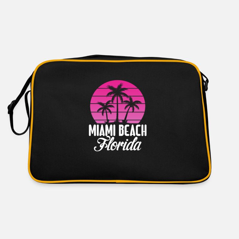 Miami - Retro Tasche - Schwarz/Gold