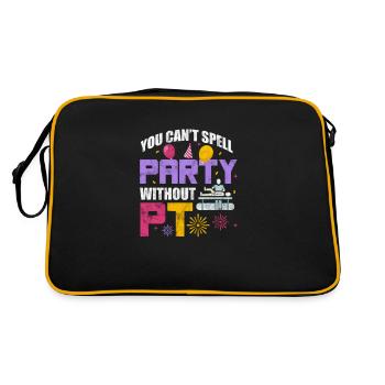 Physiotherapist Physiotherapy Physio Gift - Retro Bag - black/gold - Back