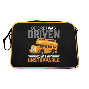 Before I was driven Now I am unstoppable - Retro Bag - black/gold - Back
