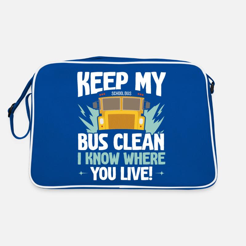 Gardez mon bus propre Je sais où vous vivez Sac Retro