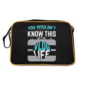 Vlog Life Social Media Content Creator Vlogger - Retro Bag - black/gold - Back