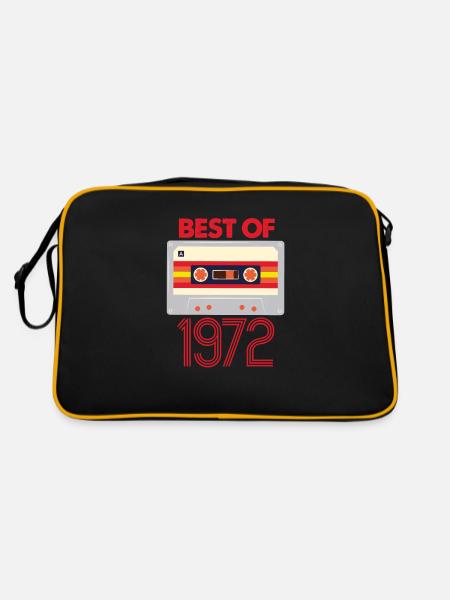 1972 50. Geburtstag 50 Jahre Geschenk - Retro Tasche - Schwarz/Gold