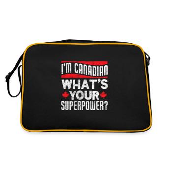 Canada Maple Leaf Flag Canada Vancouver Gift - Retro Bag - black/gold - Back