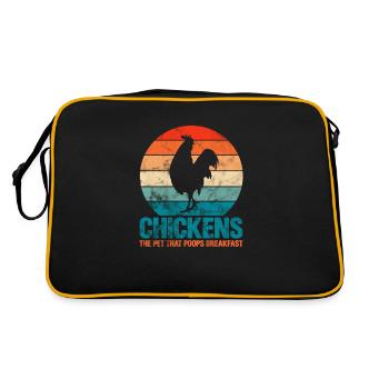Poulet - Sac Retro - noir/or - Dos