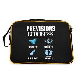 Prévisions Pour 2022 Maman Enceinte Idée Cadeau - Sac Retro - noir/or - Dos