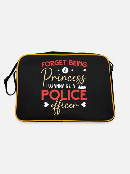 Die stärksten Frauen Und machten sie zu Polizistin - Retro Tasche - Schwarz/Gold - Hinten