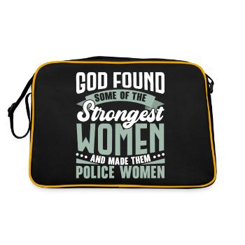 Je suis un policier et une épouse Police Poli - Sac Retro - noir/or - Dos