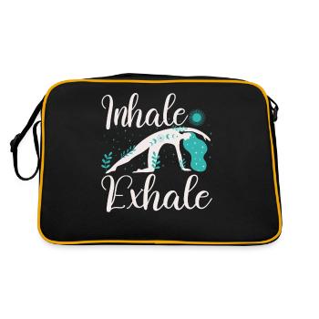 I do yoga because it's frowned upon to slur people - Retro Bag - black/gold - Back