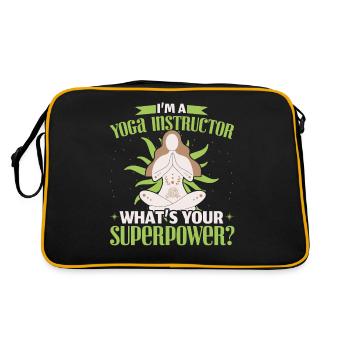Yoga Girls Are Twisted Meditation Fitness Practice - Sac Retro - noir/or - Dos