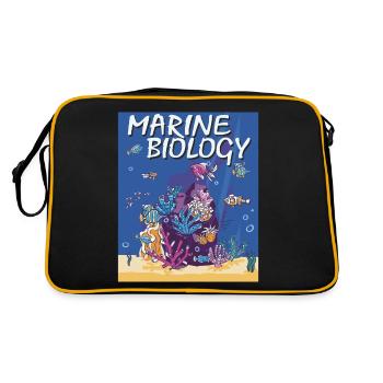 MARINE BIOLOGY - Retro Bag - black/gold - Back