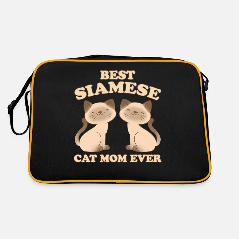 Siamese Spruch Katze Mama Lustige Siamese Geschenk Retro Tasche