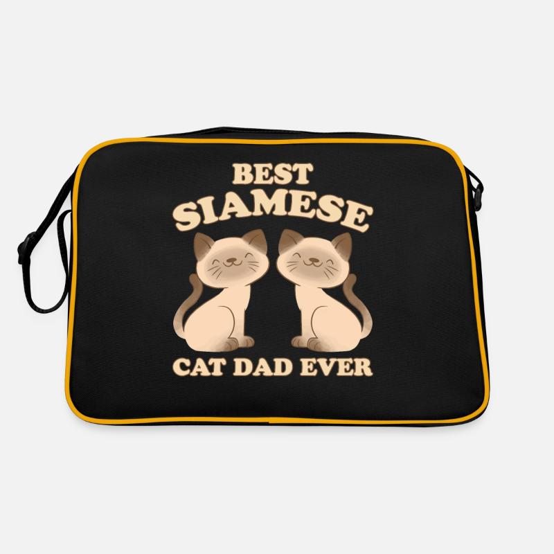 Siamese Saying Cat Papa Funny Siamese Gift Retro Bag