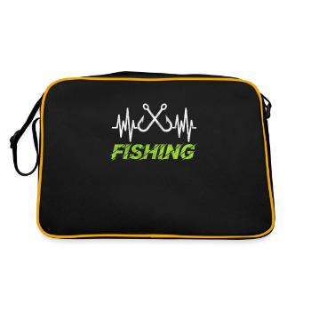 Angler - Retro Tasche - Schwarz/Gold - Hinten