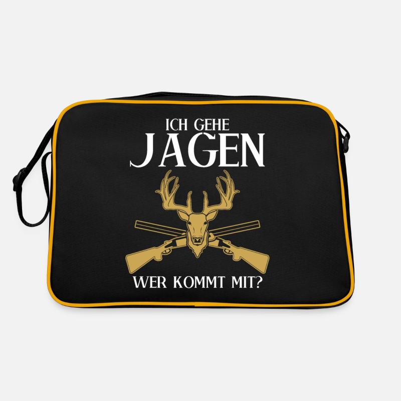 Jägerin Jäger Jagen Hirsche Keiler Jäger Retro Tasche