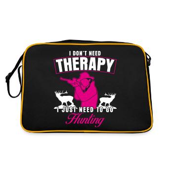 Hunter Hunting Deer Hunting Hunter - Retro Bag - black/gold - Back