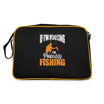 Angler - Retro Tasche - Schwarz/Gold - Hinten