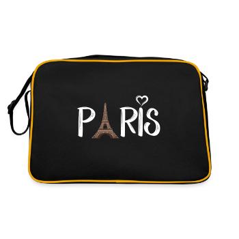 Tour Eiffel à Paris France - Sac Retro - noir/or - Dos
