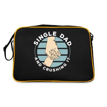 Single father and the best father of all - Retro Bag - black/gold - Back