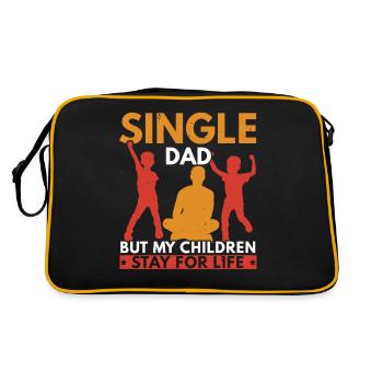 Single father, but my children remain - Retro Bag - black/gold - Back