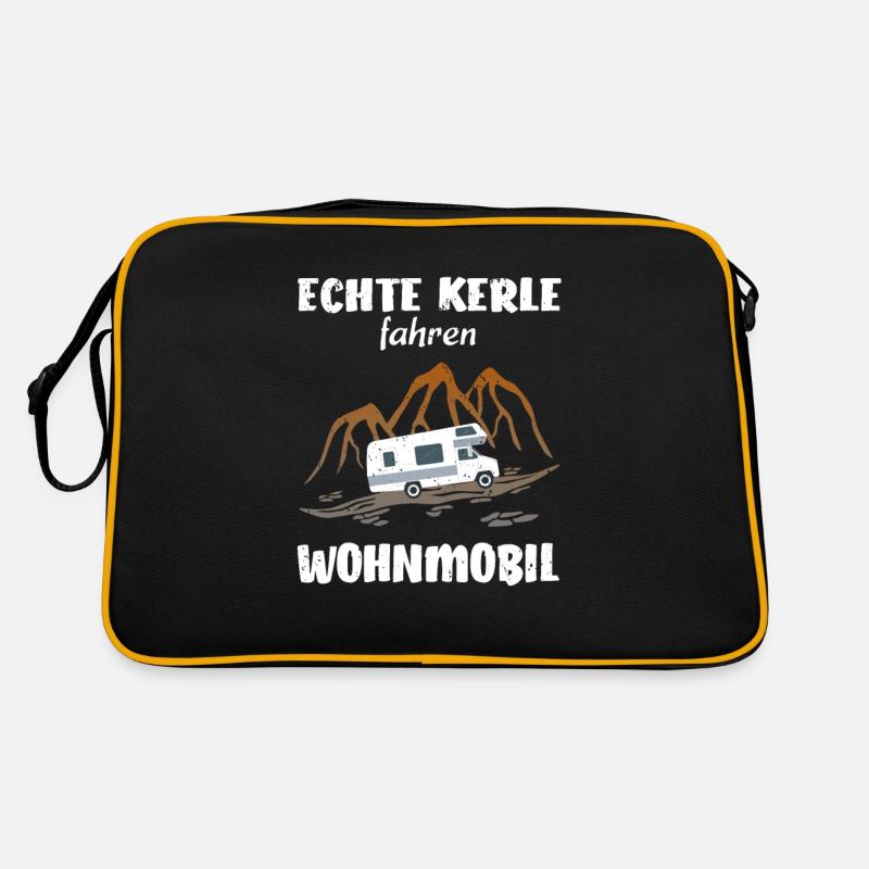 Wohnmobil Reise Camping Camper lustig Retro Tasche